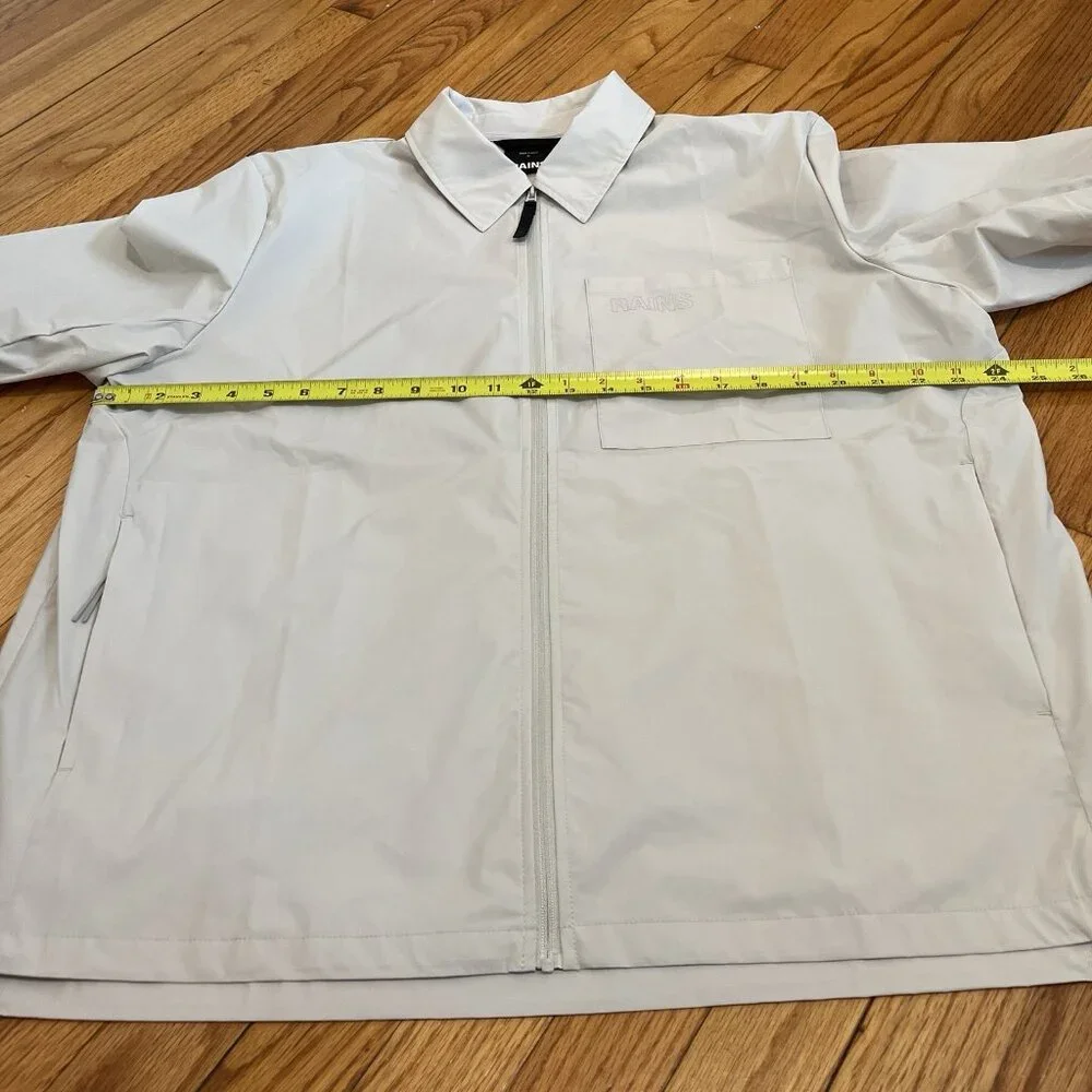 Rains Mito Overshirt‎ Lightweight Breathable Shirt Jacket In Matrix Cream Large